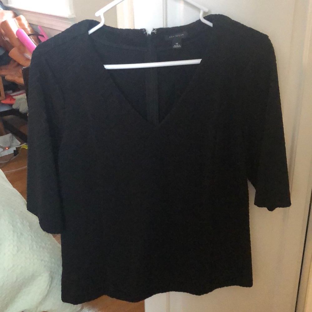 Ann Taylor Black top great for work styles.
